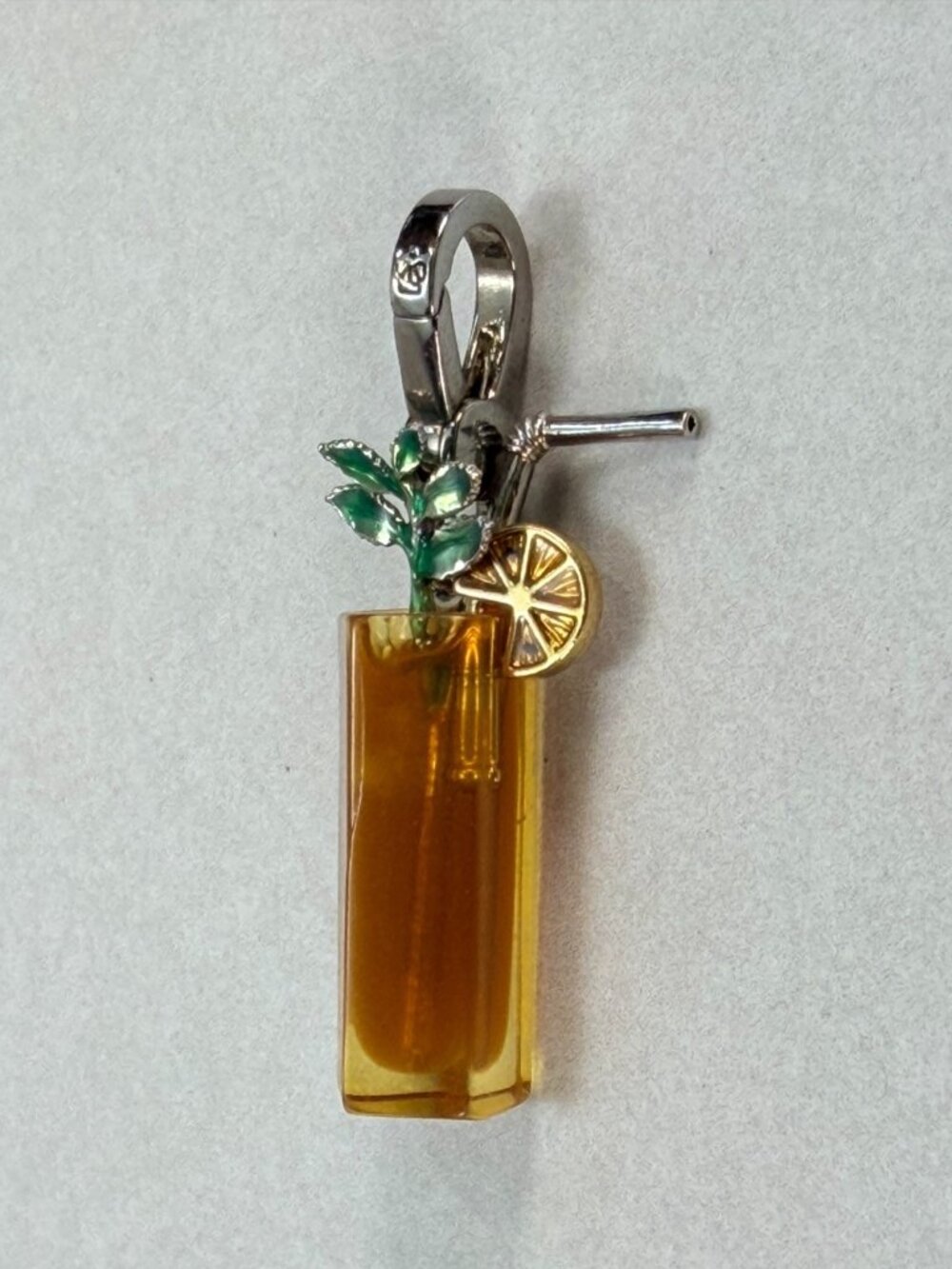Juicy Couture Orange Juice Charm Enamel Citrus Drink Bottle Dangle Pendant - Picture 4 of 6